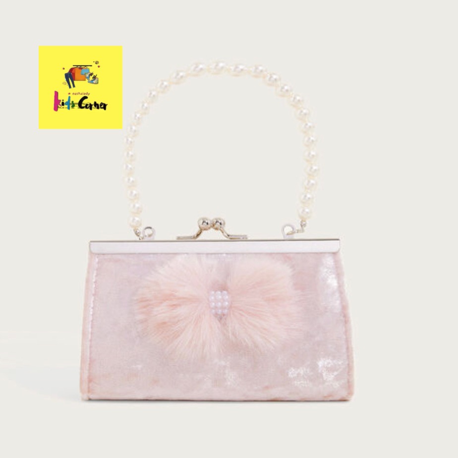 Mõnsoon Velvet fluffy bow mini bag